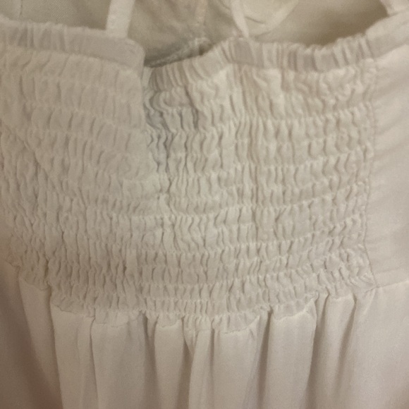 Vintage mini sundress in white with padded bustier. Multi strap - Picture 4 of 11